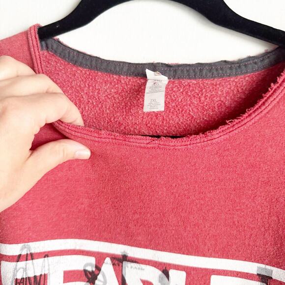 Kings Island KI Cincinnati Ohio FEARLESS Spellout Rollercoaster Sweatshirt 2XL - Picture 10 of 11